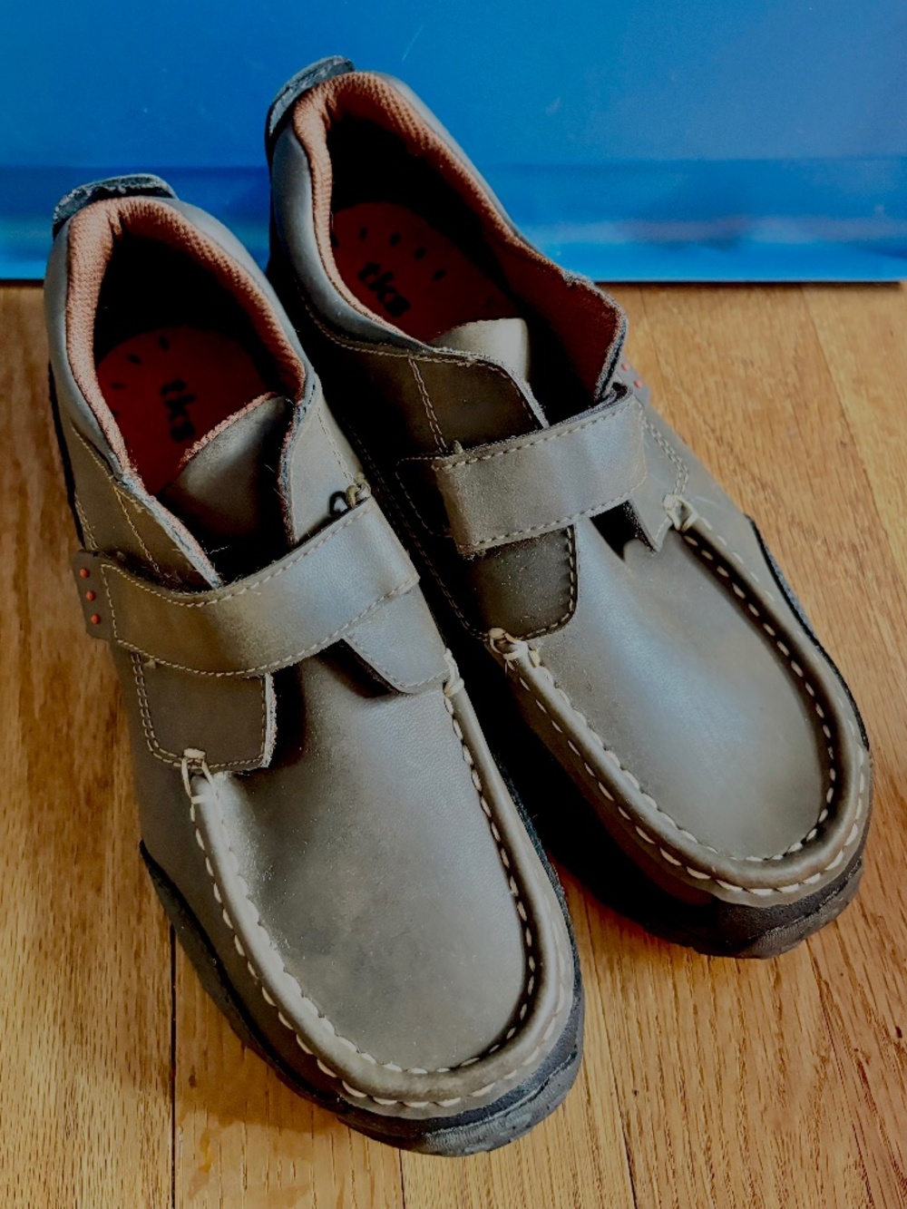 TKS Boys Size 6 Water Resistant Velco Strap Slip On Loafers Outdoor Shoes New